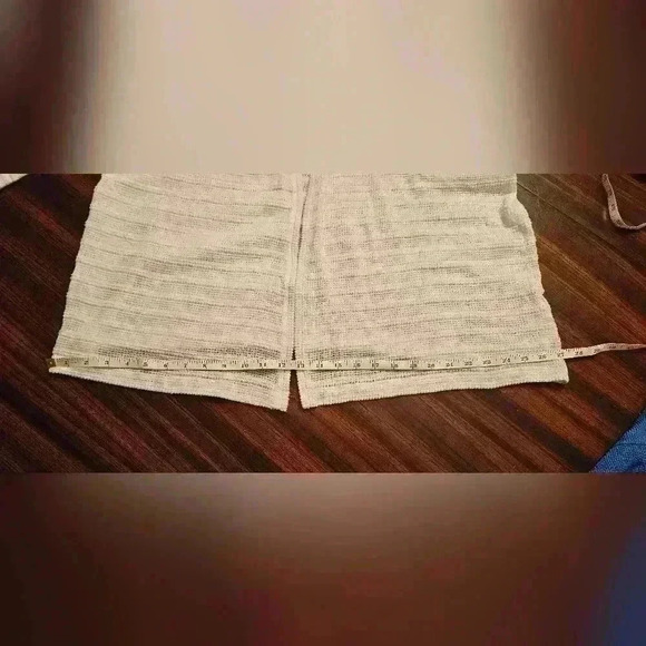 Jones New York SignatureWoman White Open Crochet Knit 3/4 Sleeve Cardigan Sz 1X - Picture 10 of 12